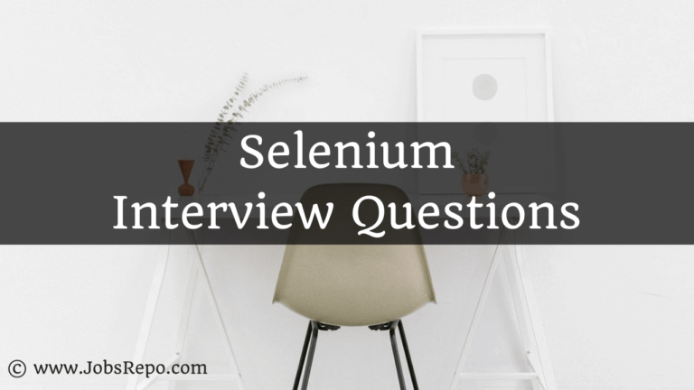 Selenium Interview Questions